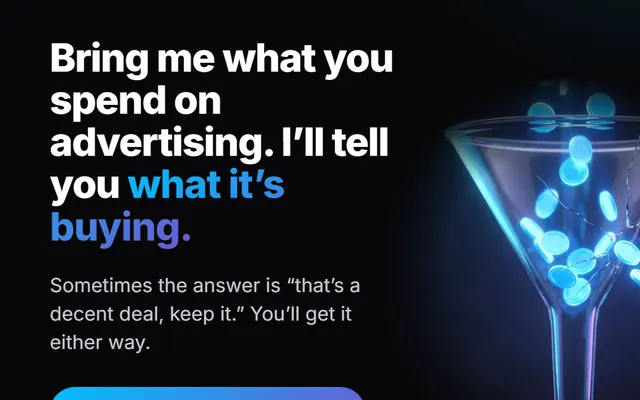 One of Jeff's own ad-honesty graphics: bring me what you spend on advertising and I'll tell you what it's buying