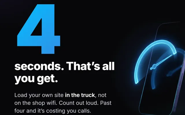 A real post from Jeff's own Facebook page: the four-second parking lot speed test