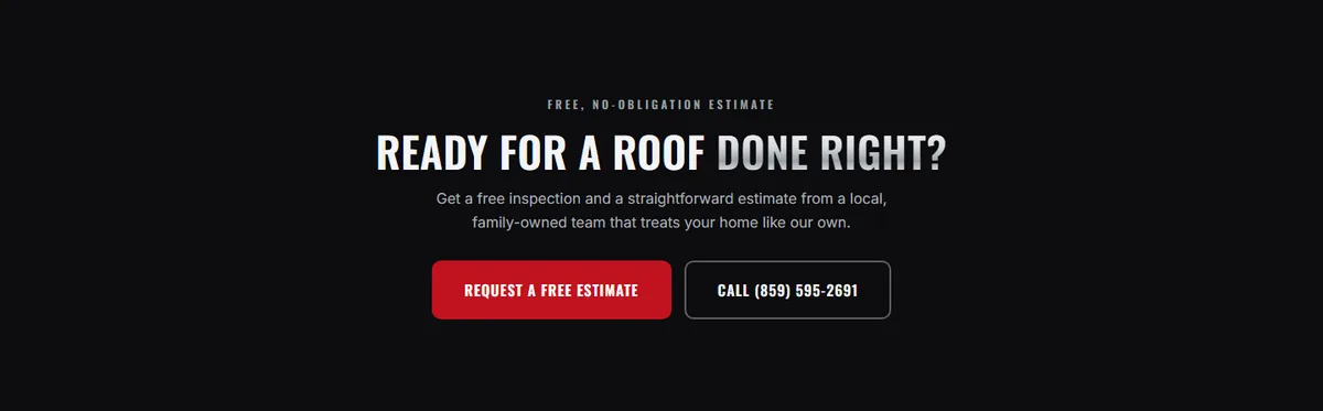One clear thing to do next, on the Full Construction Roofing homepage.